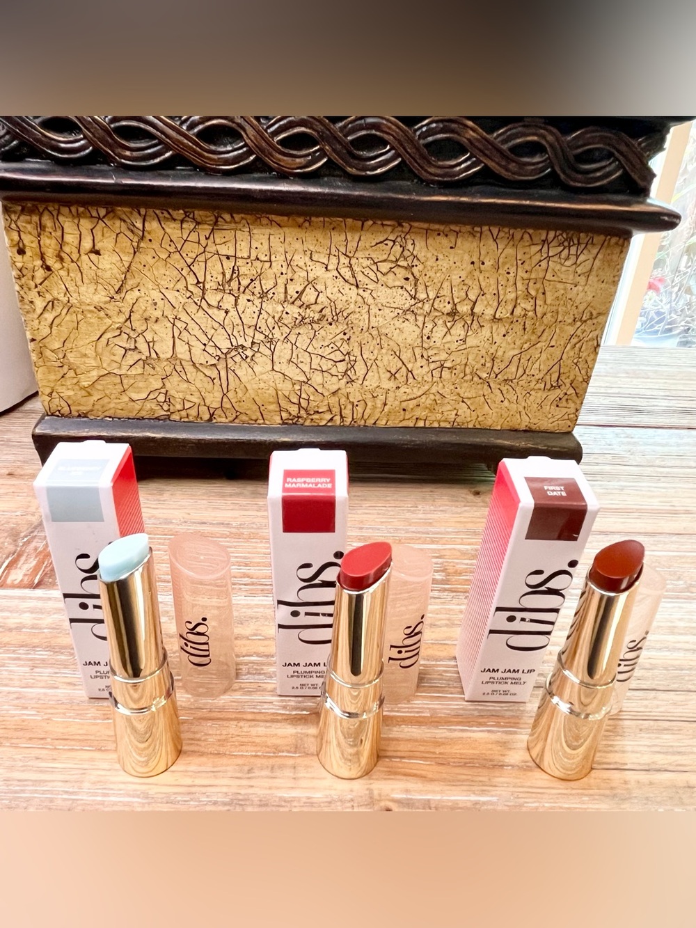 NEW DIBS Beauty Jam Jam Lip Plumping Lipstick Melt Bundle - 3 Full Size Shades